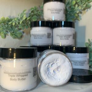 Black Amber & Lavender Triple Whipped Body Butter Hand Made Small Batches